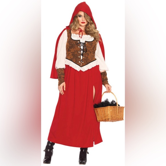 🎃 Halloween Costume Sexy Woodland Red Riding Hood 🧺🐺Size 1X/2X (18-20) - Picture 5 of 5